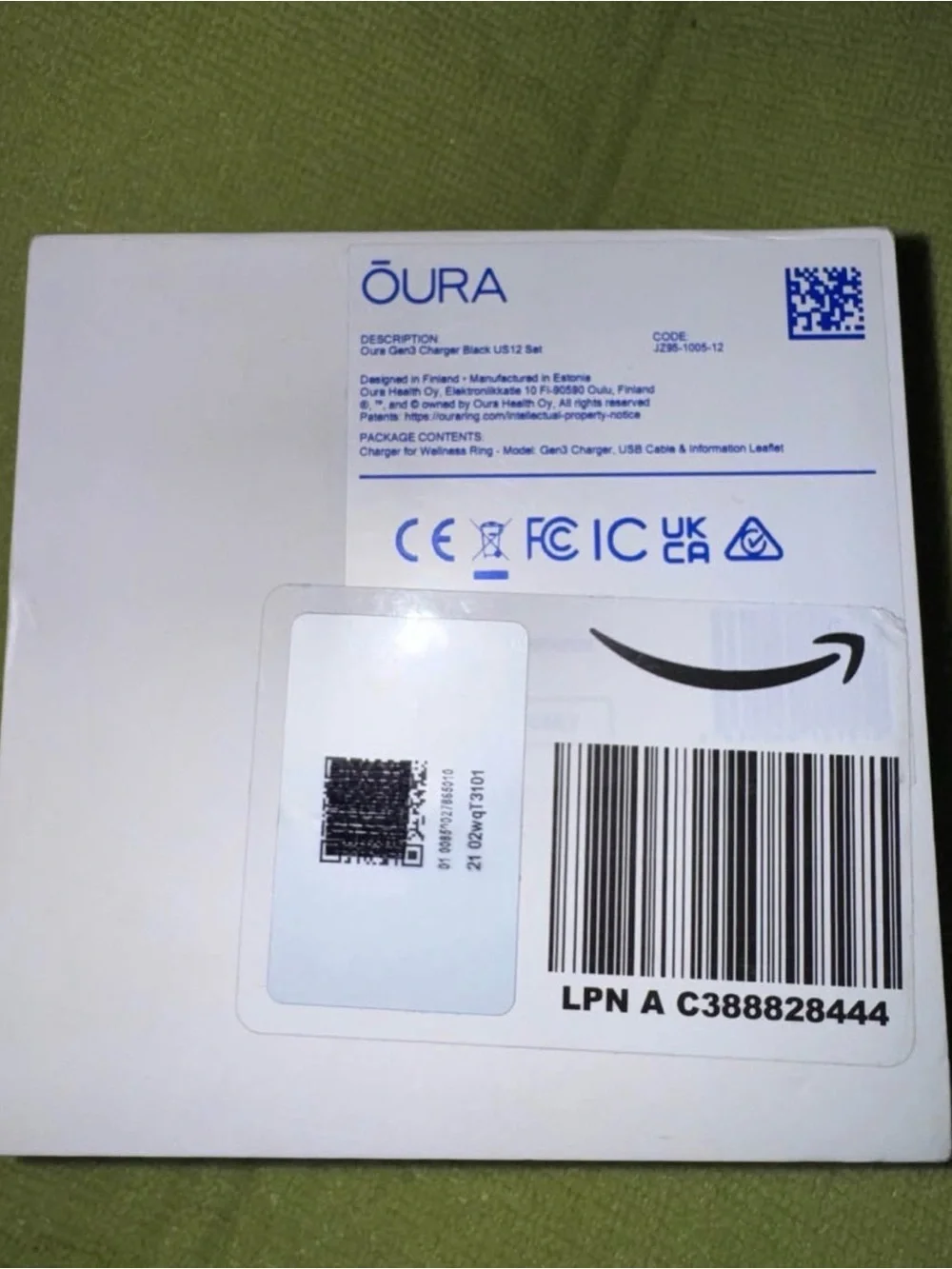 Gen 3 Oura Ring Charger ONLY (Size 12)